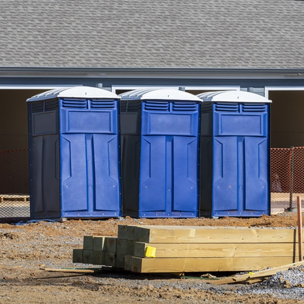 what is the expected delivery and pickup timeframe for the portable toilets in Mecca CA